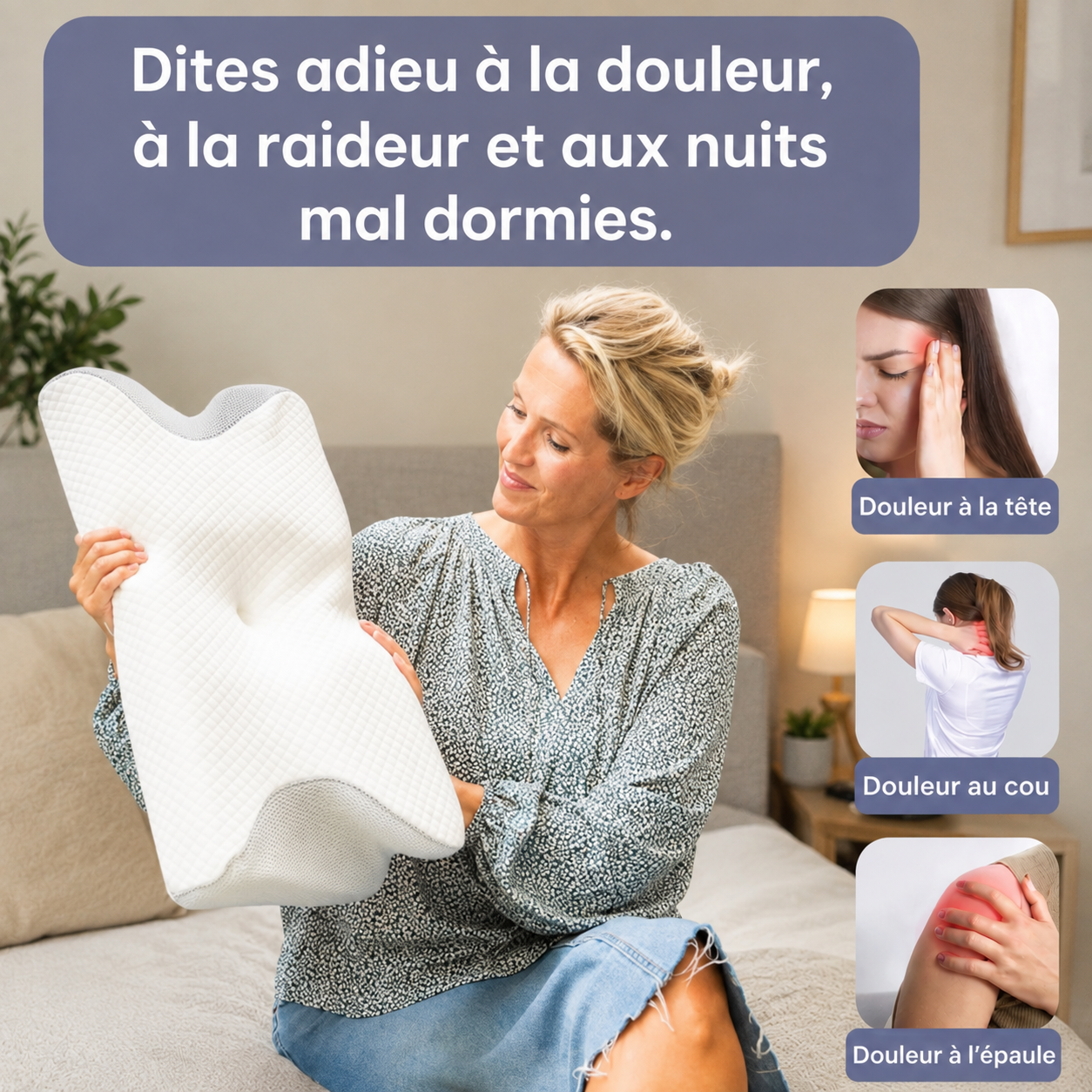 Dites adieu aux maux de tête, aux douleurs de nuque et d'épaules avec l'oreiller DreamNest